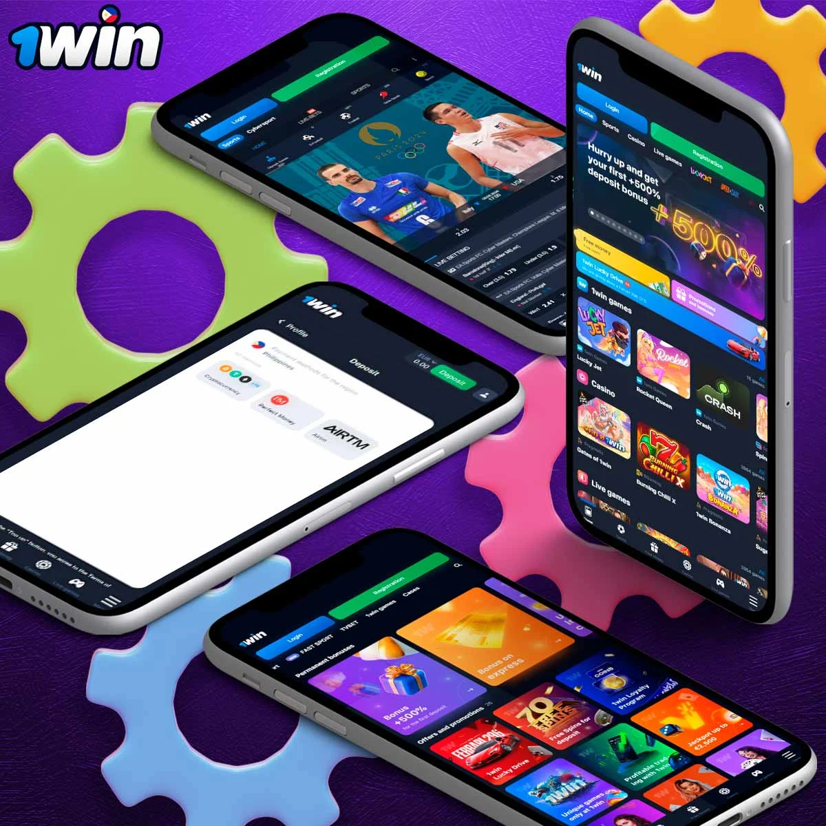 What are the main features of the 1Win mobile app