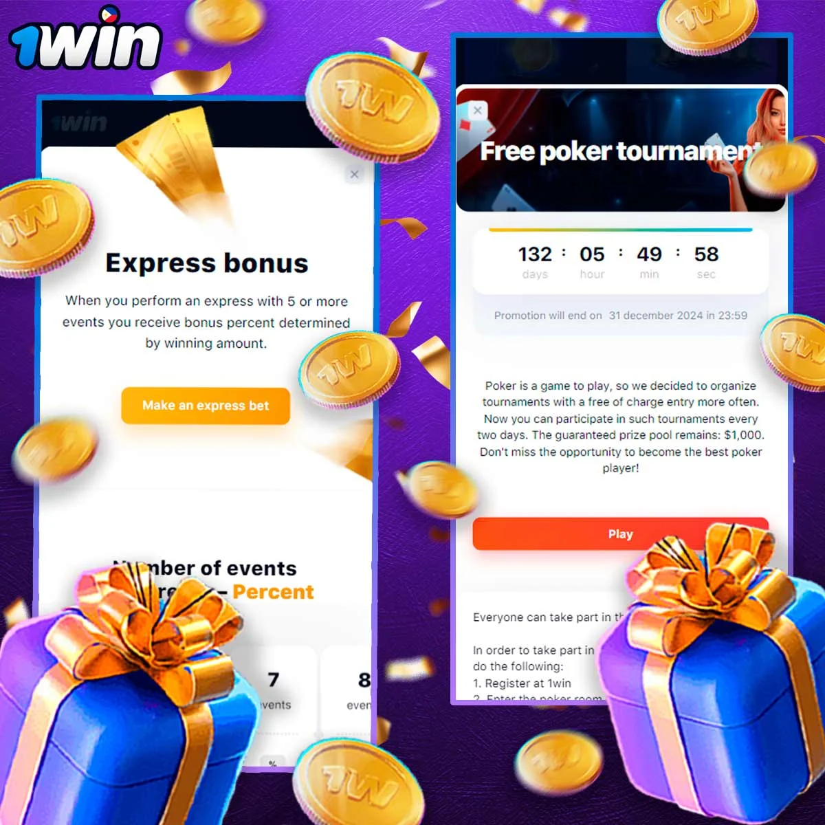 Information about Additional Bonuses 1win