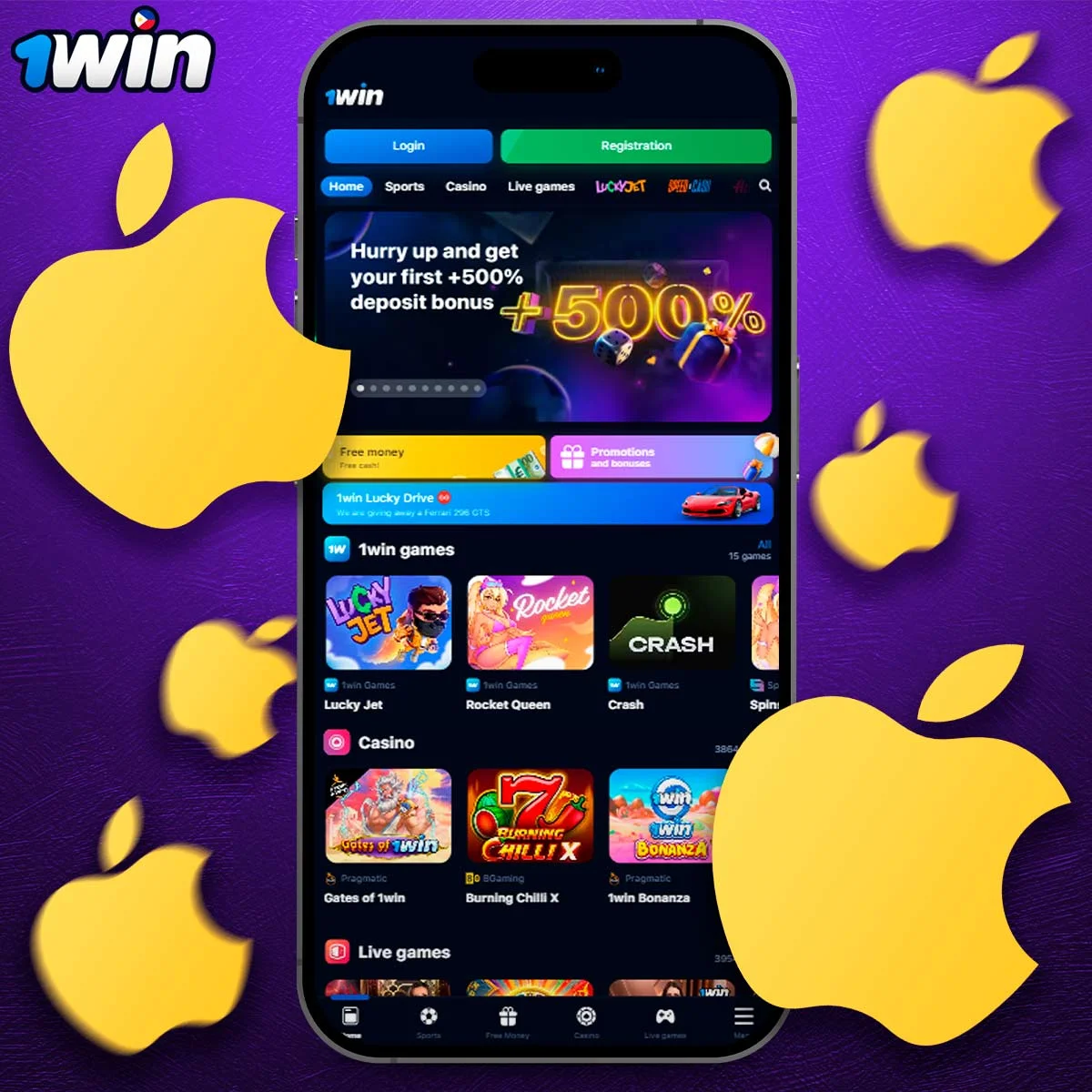 How do I download the 1Win app on iOS?